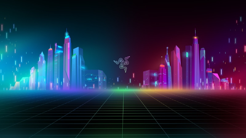 Razer, colorful, logo, Razer Inc., building, PC gaming, 2K