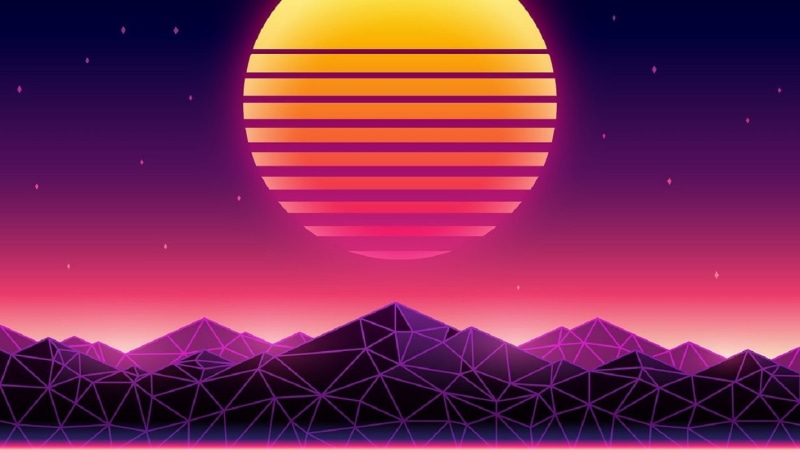 720P, purple background, Retro style, YouTube