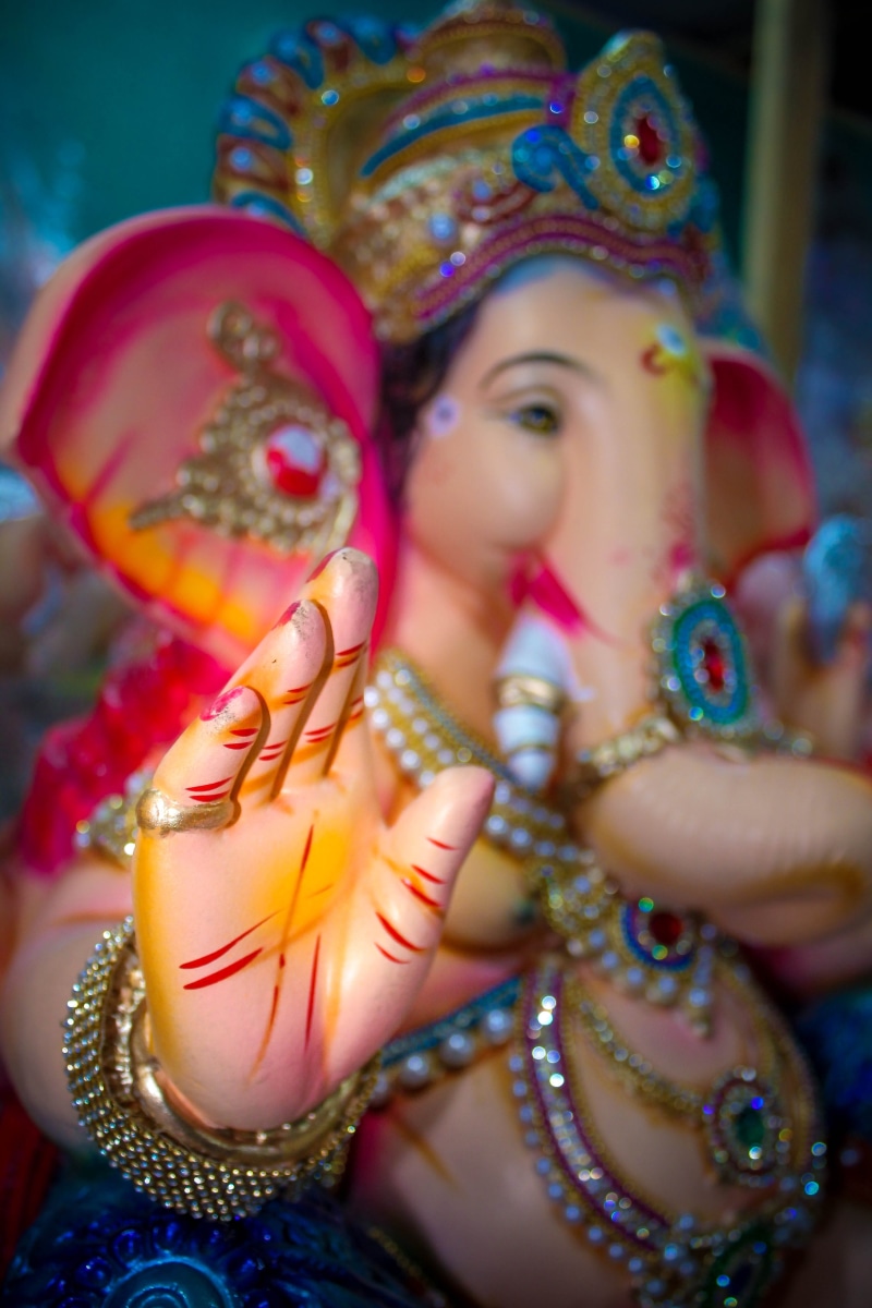 hinduism, lord ganesh, beauty, ganesha, multi colored, hand, clothing, women, figurine, close-up, body part, beautiful woman, one person, front view, jewelry