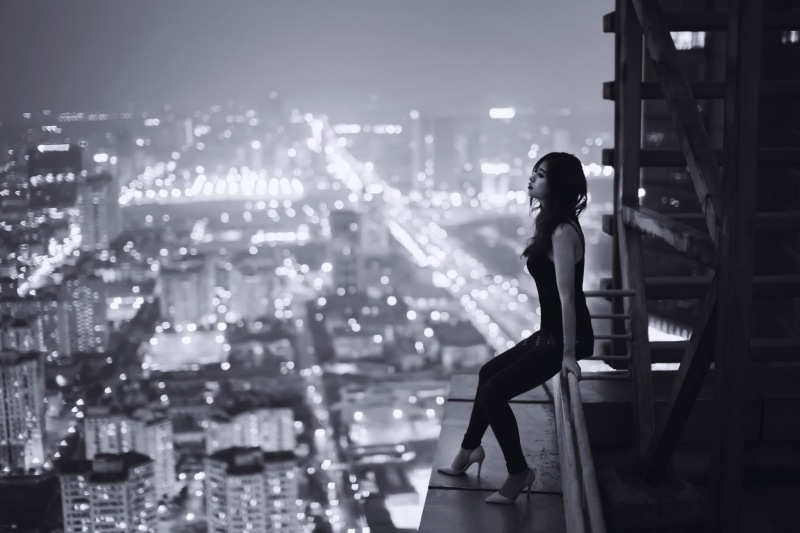 action, side view, outdoors, building, lights, girls, built structure, females, focus on foreground, young women, the Human Body, healthy Lifestyle, sport