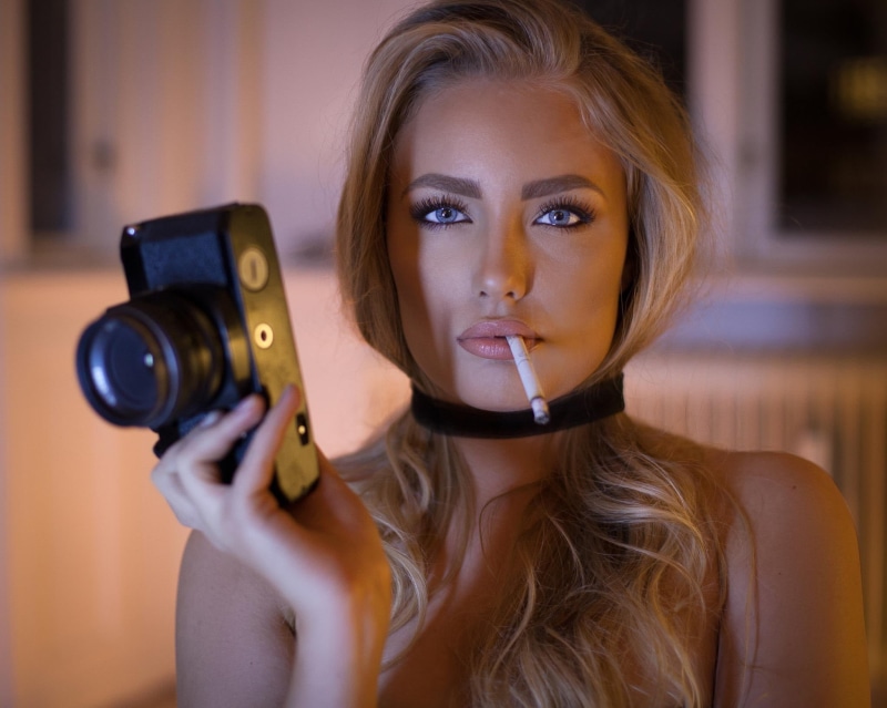technology, dslr, headshot, looking, photography Themes, people, caucasian Ethnicity, beautiful people, blonde, filming, beauty, indoors, camera, casual Clothing