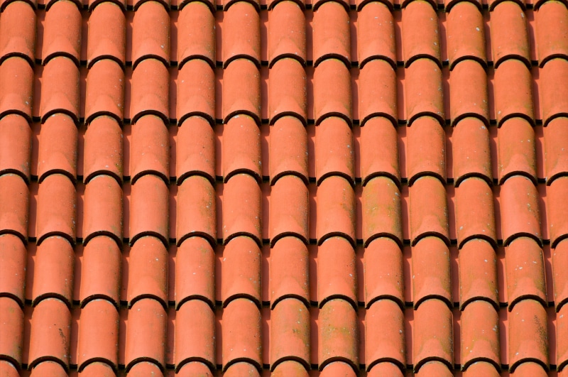 roof tile, full frame, red, house roof, built structure, order, in a row, pattern, arrangement, backgrounds, 5K, side by side, no people, roofing, tile roof