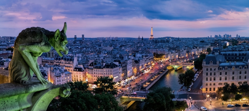cathedral, urban Skyline, building, sky, nature, cloud - sky, stone, cityscape, landscape, river, night, travel, 4K, roof, capital Cities, street, gargoyle