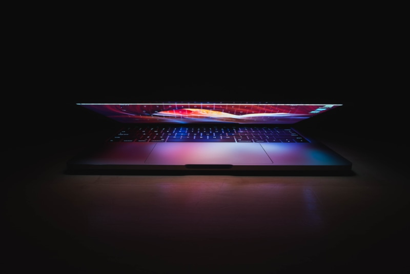 laptop, backgrounds, black Color, computer, macbook pro, homeoffice, macbook, laptop mockup, night, work, illuminate, illumination, apple, tech product