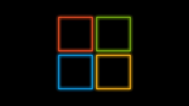 neon colored, bright, illuminated, glowing, lighting equipment, Microsoft Windows, studio shot, multi colored, vibrant color, abstract, yellow, several