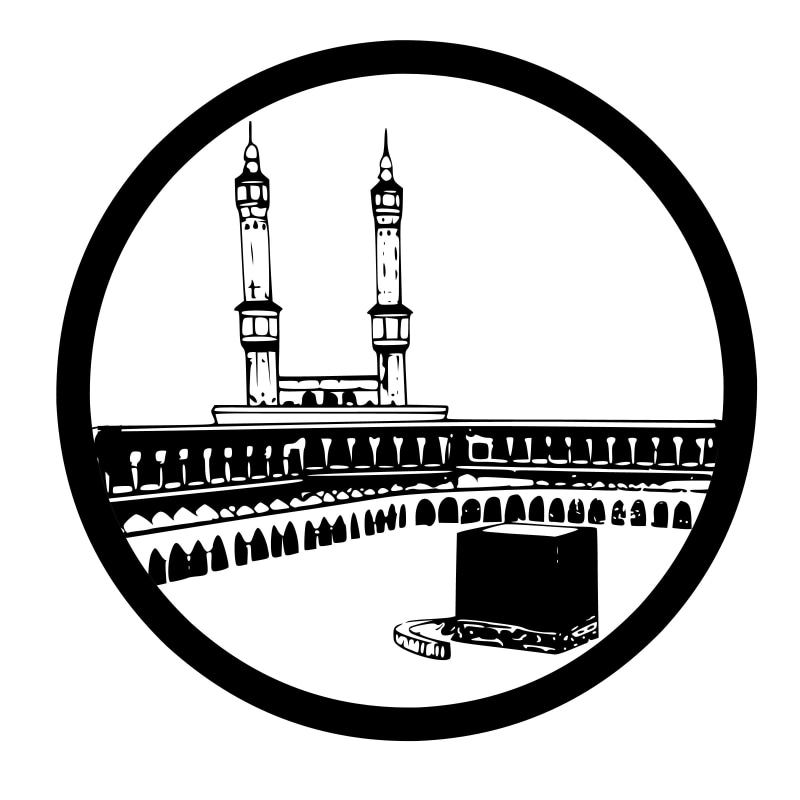 arts culture and entertainment, no people, islam, circle, omra, prayer, illustration, arab, muslim, frame, geometric shape, 1080P, architecture, building exterior