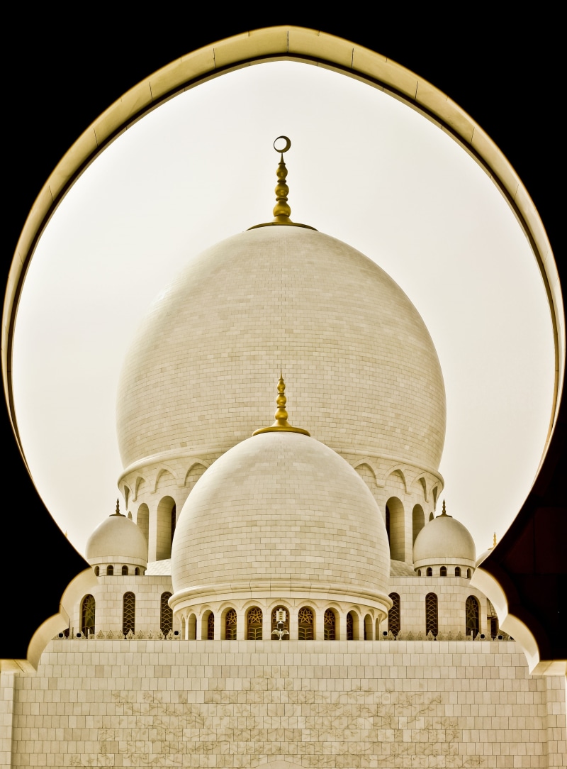 minaret, religious, asia, oriental, clear sky, ornate, islamic, dome, Mosque, tourism, Religion, marble, design, mosaic, sky, travel, 4K, no people, gold colored