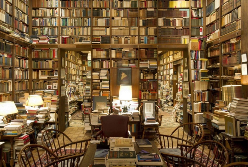 bookstore, book, learning, building, large group of objects, color, assorted, literature, ladder, detailed, business, publication, library, lot, people