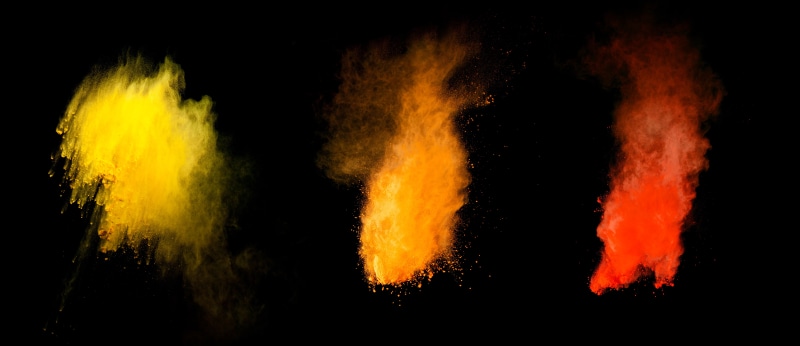 fire, exploding, changing form, warning sign, sign, powder, heat - temperature, explosive, nature, burning, power in nature, splashing, 8K, orange color