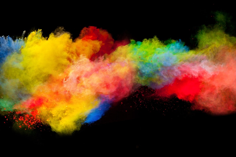 powder explosion, 5K, powder