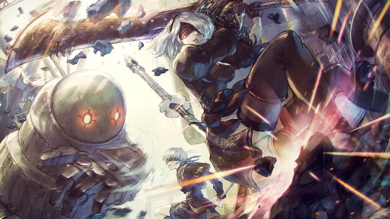 9S, robot, 1080P, 2B (Nier: Automata), Nier: Automata