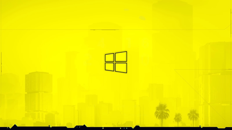 yellow, 4K, Cyberpunk 2077, Windows 10