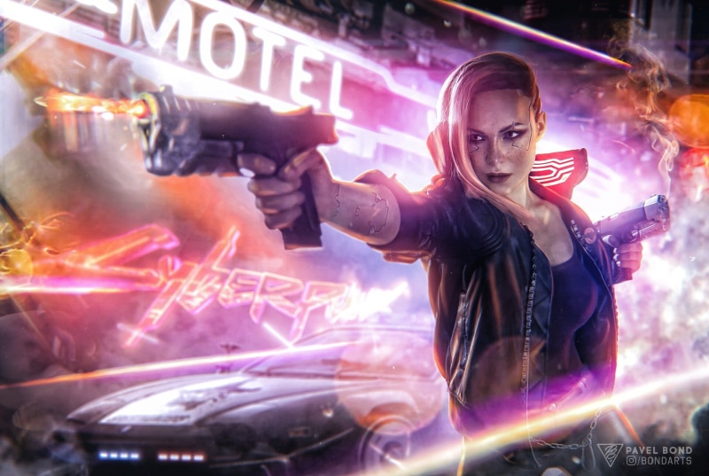 Futuristic, Video Game, Girl, Weapon, Gun, Cyberpunk 2077, 1080P, Woman Warrior