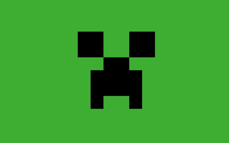 creeper, minecraft, black, green, video games, games, minecraft creeper, background, 720P, green background, video