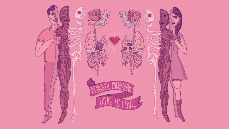 beneath, love, 2K, illustration, everything, heart, hd, pink, love/hate