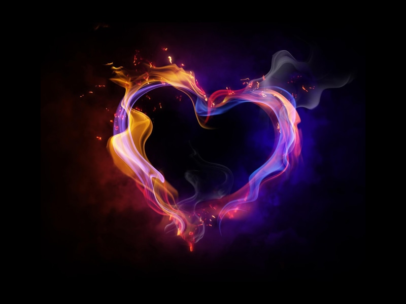 love, cool, fire, 2K, heart