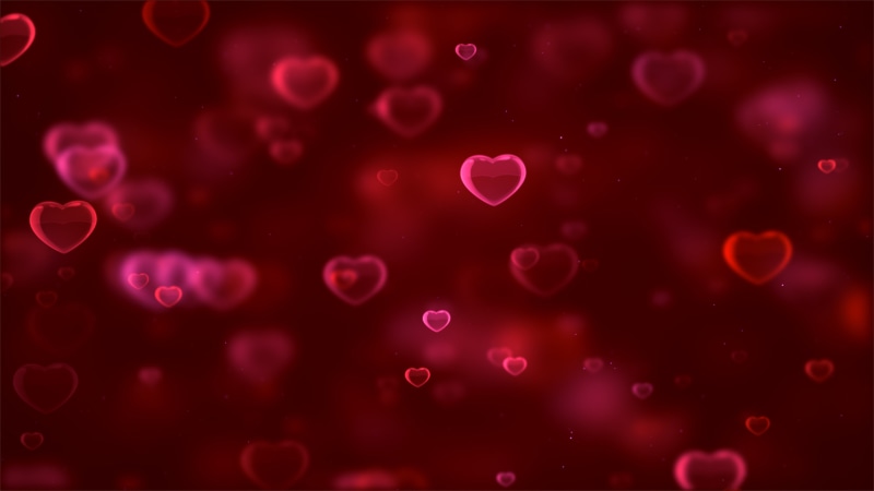 Hearts, k, Love, red, 4K, Background