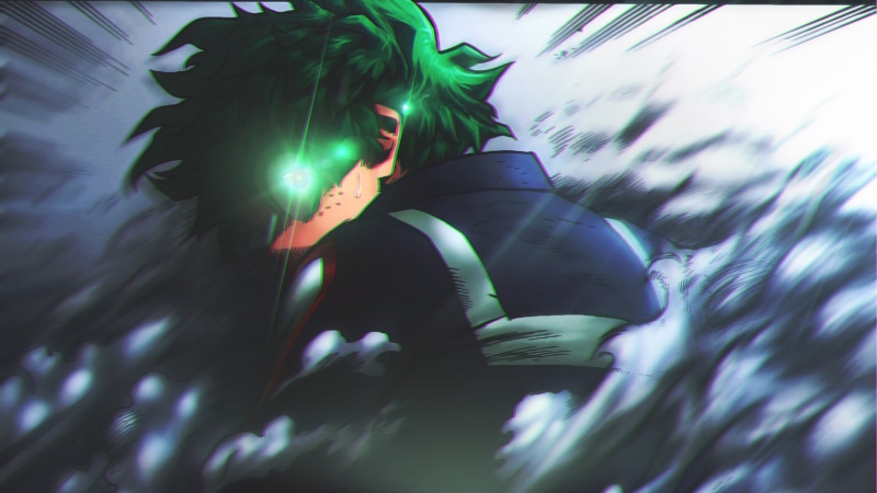 Izuku Midoriya, My Hero Academia, Glowing Eyes, Green Eyes, 1080P, Boku no Hero Academia, Anime, Freckles, Green Hair, Manga