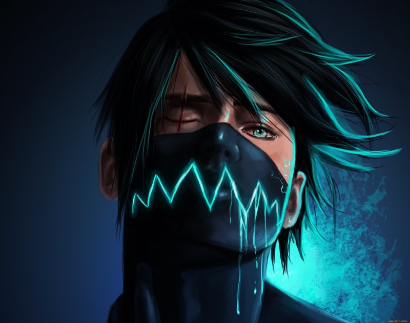 anime, Hatake Kakashi, 2K, face mask, scars
