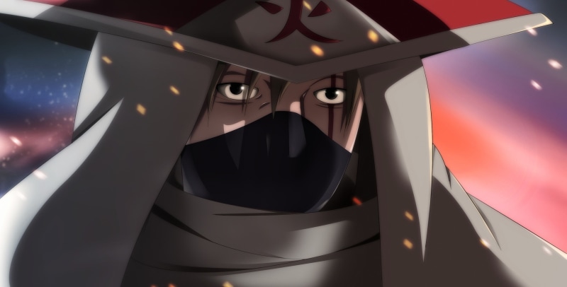 live action, asian, scar, mask, 2K, air vehicle, Naruto the Last Movie, portrait, art and craft, oriental, hokage, human eye, by x7rust, sixth hokage