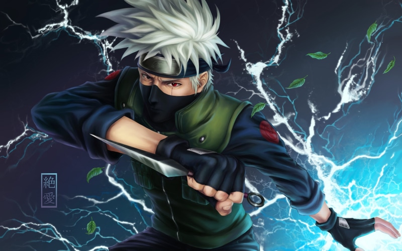 lifestyles, fantasy, kakashi, looking at camera, men, bandana, superhero, leisure activity, warm clothing, males, black background, one Person, blue, futuristic