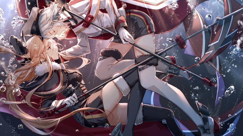 Azur Lane, Bismarck (Azur Lane), Anime, Tirpitz (Azur Lane), 1080P