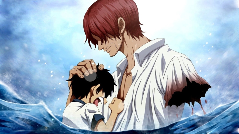 cloud - sky, blue, Monkey D. Luffy, friendship, emotion, people, positive emotion, 1080P, nature, adult, women, men, Shanks (One Piece), sky, young adult