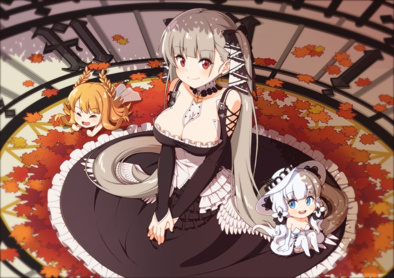 Victorious (Azur Lane), red eyes, Formidable (Azur Lane), twintails, Azur Lane, 720P, Illustrious (Azur Lane)