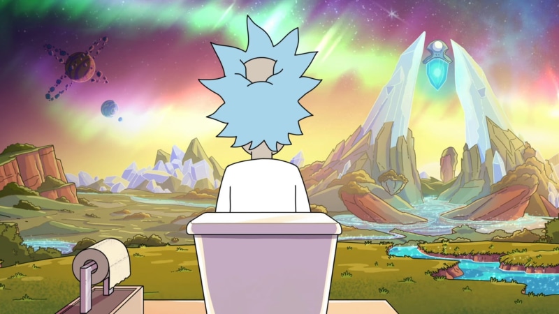 1080P, Rick and Morty, toilets