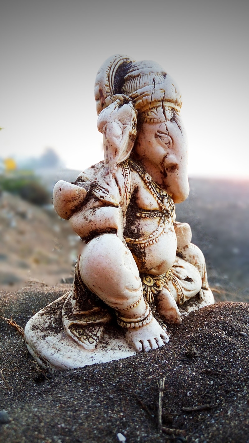 swastik, toy, day, religious, still life, no people, close-up, Hindu, ganesha, nature, ganapati, human representation, focus on foreground, doll, festival