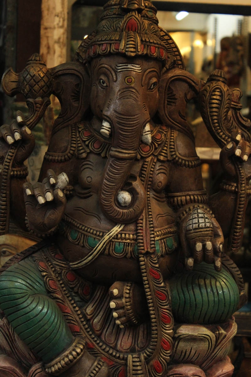 no people, culture, spiritual, worship, asia, deity, religious, elephant, hinduism, lord, ganesha, cultural, building, human representation, male likeness