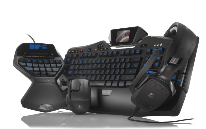 studio shot, keyboard, isolated Objects, mouse, wireless technology, text, isolated, business, connection, internet, equipment, white, blue, gaming keyboard