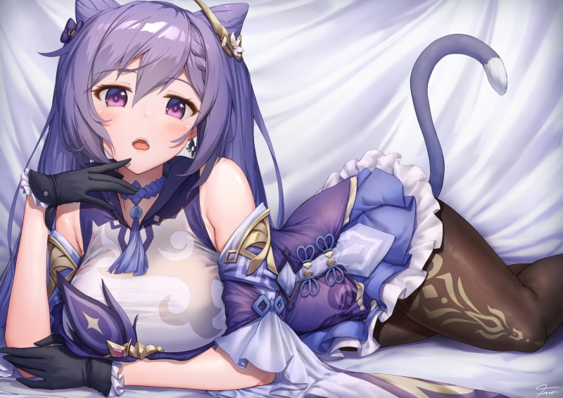 keqing (genshin impact), 720P, anime girls, Genshin Impact