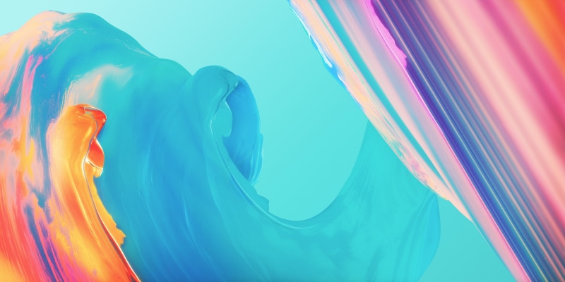 4K, OnePlus 5T, 4K, Stock, Colorful, Paint, Waves