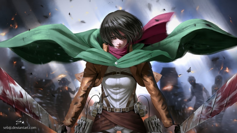 1080P, Anime, Mikasa Ackerman, Attack On Titan