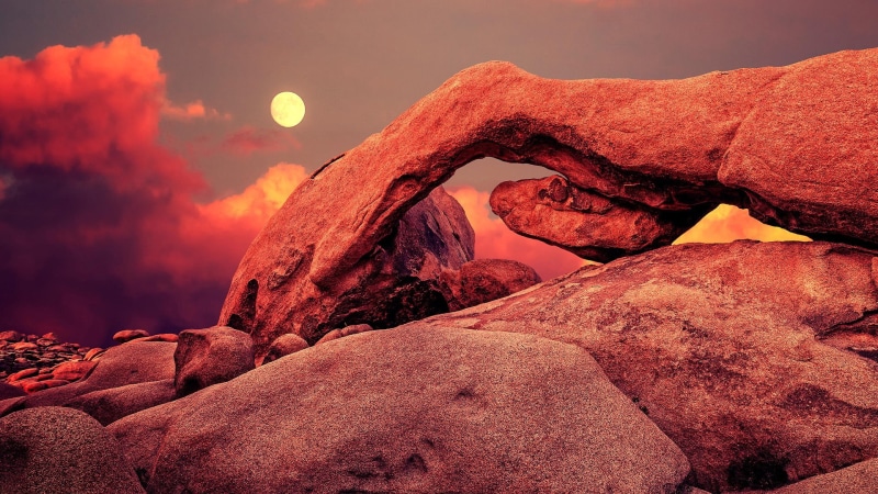 California, rock, rocks, nature, Joshua Tree National Park, red, 1080P, outdoors, Sun