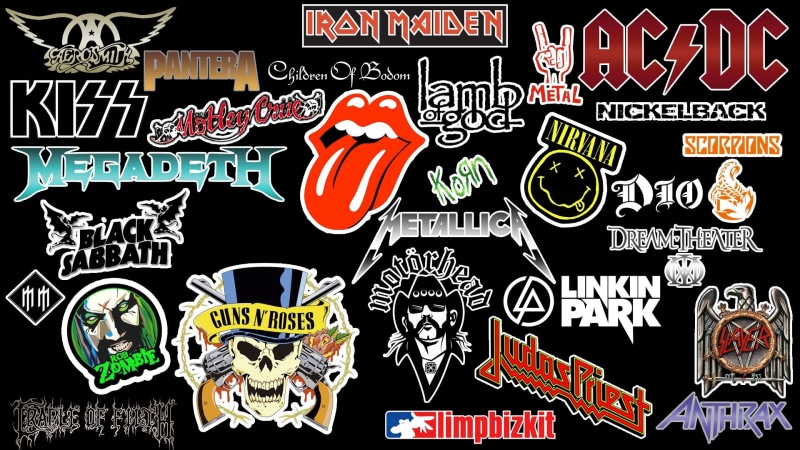 rock, logo, emblem, rock-n-roll, 1080P, rock n roll HD Wallpaper