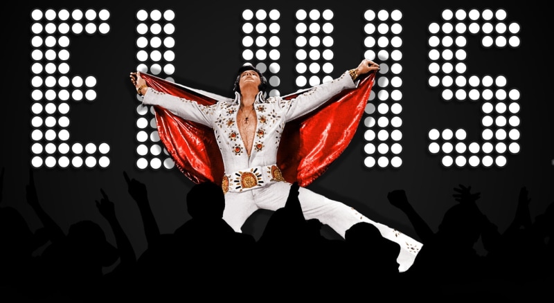 men, Vintage, real people, lighting equipment, 1080P, arms raised, illuminated, elvis, performance, tour, unrecognizable person, enjoyment, lifestyles