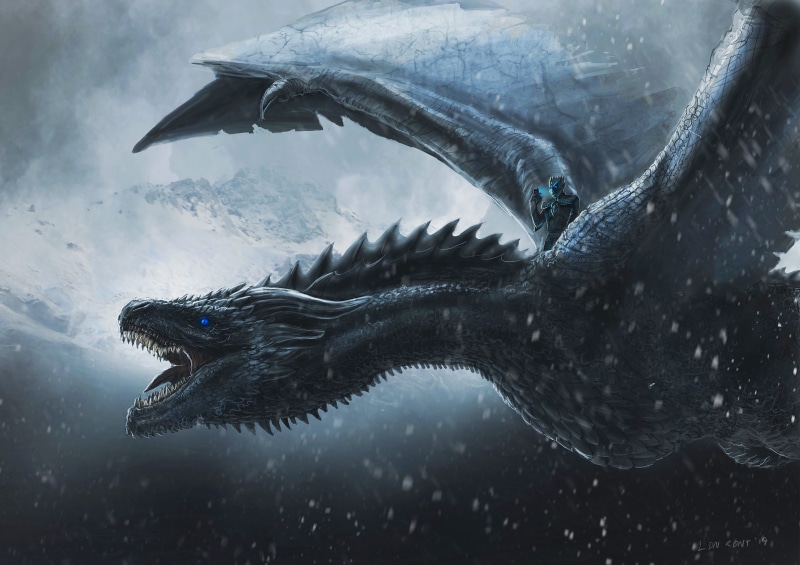 Night King (Game of Thrones), Dragon, TV Show, Game Of Thrones, 2K