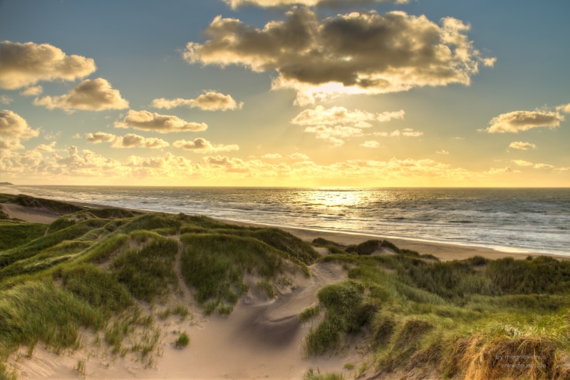 dune, sunset, 2K, sky, sunlight, outdoors, sun, landscape, nature, dusk, cloud - Sky, landscape photography, HDR, mountain, sea, sea beach, Denmark, near