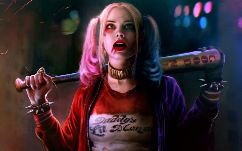 quinn, Margot Robbie, Harley quinn, 4K, harley, Best Movies of 2016, art, Suicide Squad