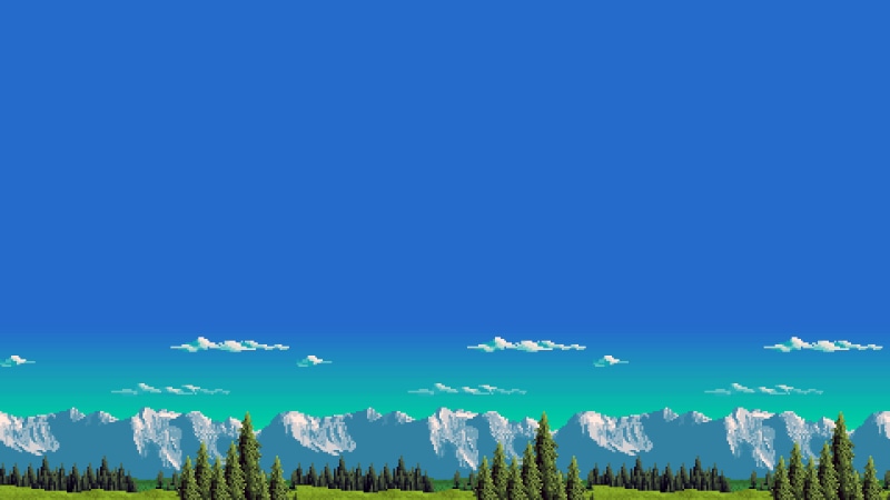 rock - Object, landscape, woodland, scenics - nature, beauty In Nature, vacations, clear sky, sky, scenics, field, outdoors, 8-bit, no People, season, pine Tree