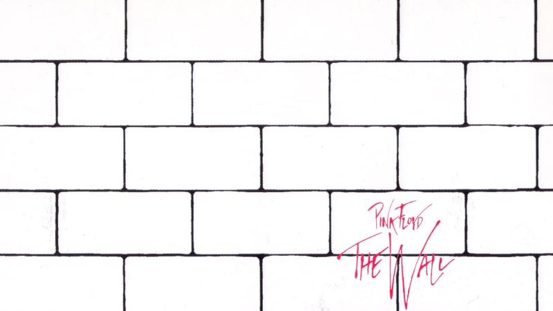 red, no People, concrete, day, pink floyd, communication, cement, text, wall - Building Feature, white color, pink, textured, western script, brick, outdoors