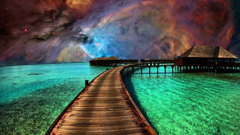 cloud, sea, architecture, sun, dam, building, river, vacation, 1080P, travel, beach, island, summer, scenery, tree, landmark, ocean, lake, boat, clouds