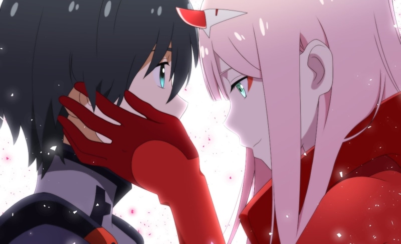 haired, celebration, day, s, illustration, decoration, female, low angle view, lighting equipment, Darling in the FranXX, Anime, pink, real people, nature
