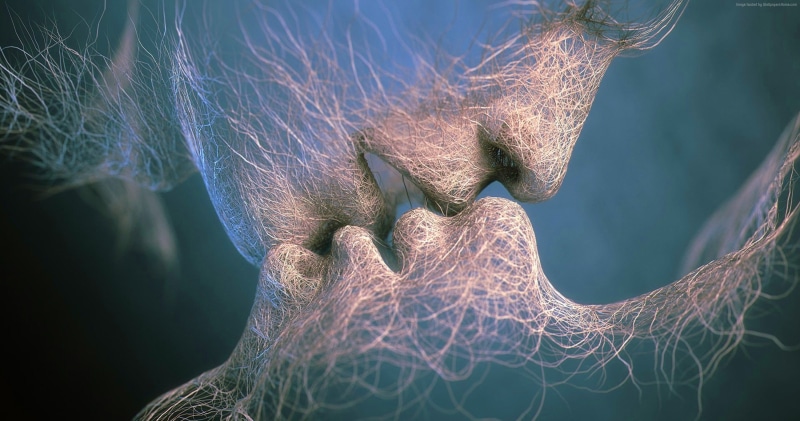 2K, love image, veins, kiss, 4k