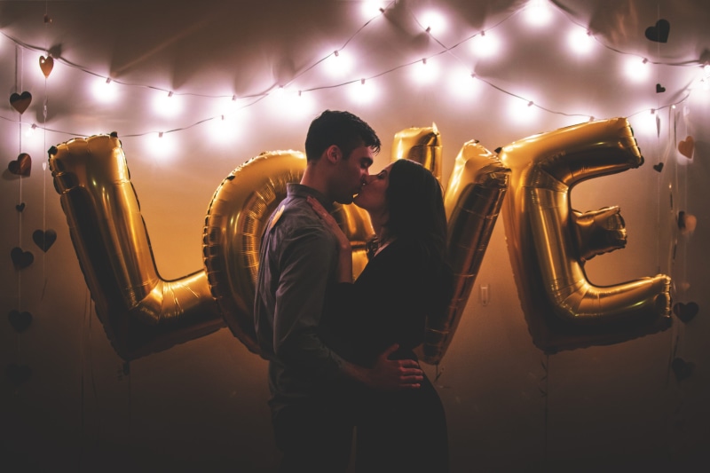 togetherness, valentines Day, man, leisure activity, letters, nightlife, indoors, romance, adult, lighting equipment, 4K, lifestyles, night, young People