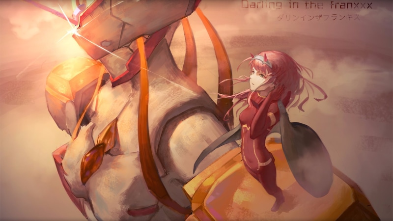 fan art, white skin, Darling in the FranXX, anime, anime girls, Zero Two (Darling in the FranXX), 1080P, pink hair