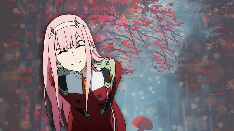 pattern, close-up, still life, creativity, decoration, indoors, white skin, art and craft, Darling in the FranXX, pink hair, 720P, anime girls, floral pattern