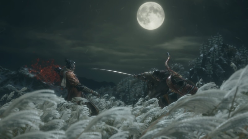 Sekiro: Shadows Die Twice, warrior, Moon, katana, 1080P, video games, screen shot